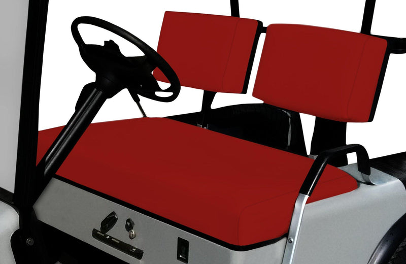 Red EZGO Marathon Replacement Seat Cover Set - GolfCartSeatCover.com