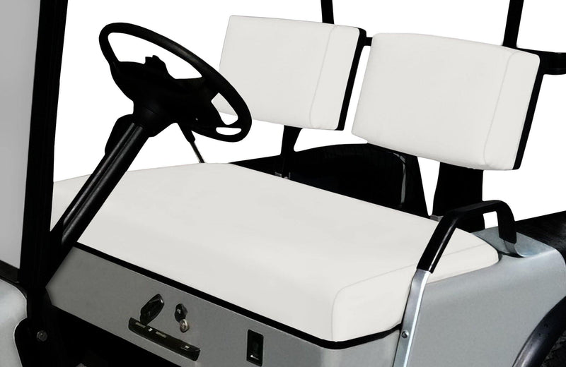 White EZGO Marathon Replacement Seat Cover Set - GolfCartSeatCover.com