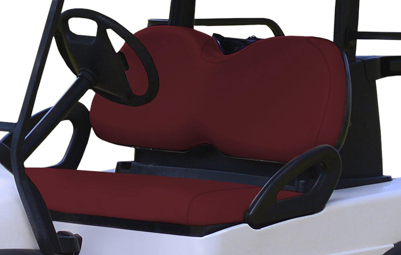 Burgundy Club Car Precedent Front Seat Cover Replacement Set - GolfCartSeatCover.com