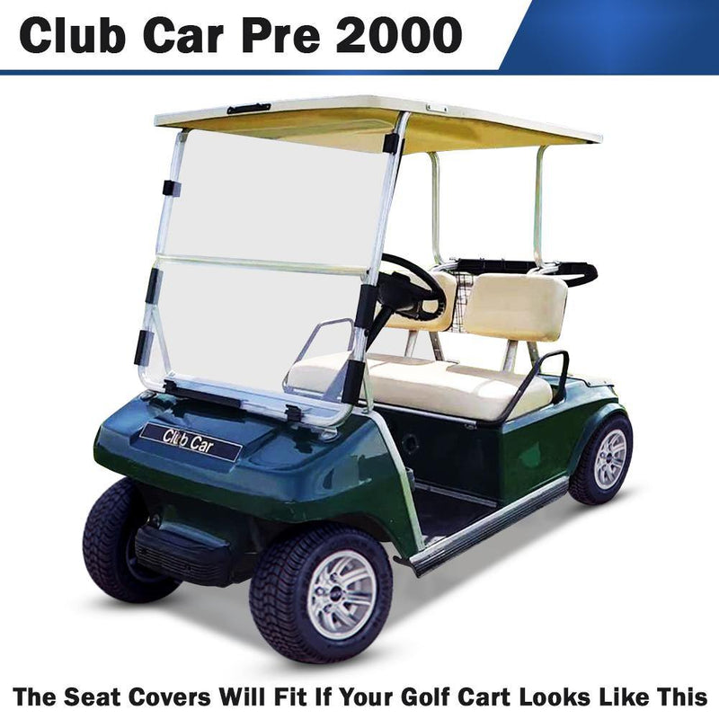 Yellow Front Replacement Seat Cover Set - Club Car Pre-2000 - GolfCartSeatCover.com