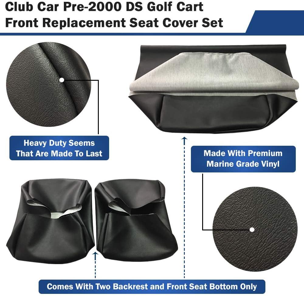 Club Car DS (1979-2000.5)Seamless OEM Match Front Seat Cover with