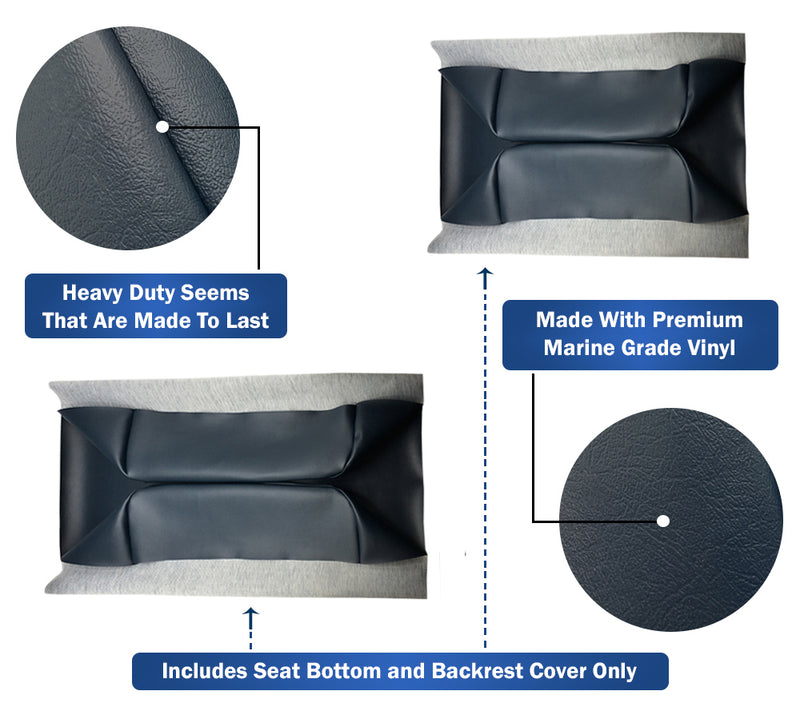 Navy Blue Yamaha G29 Drive Front Seat Cover Replacement Set