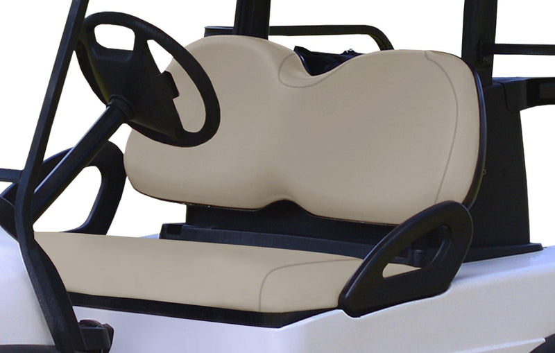 Beige Club Car Precedent Front Seat Cover Replacement Set - GolfCartSeatCover.com