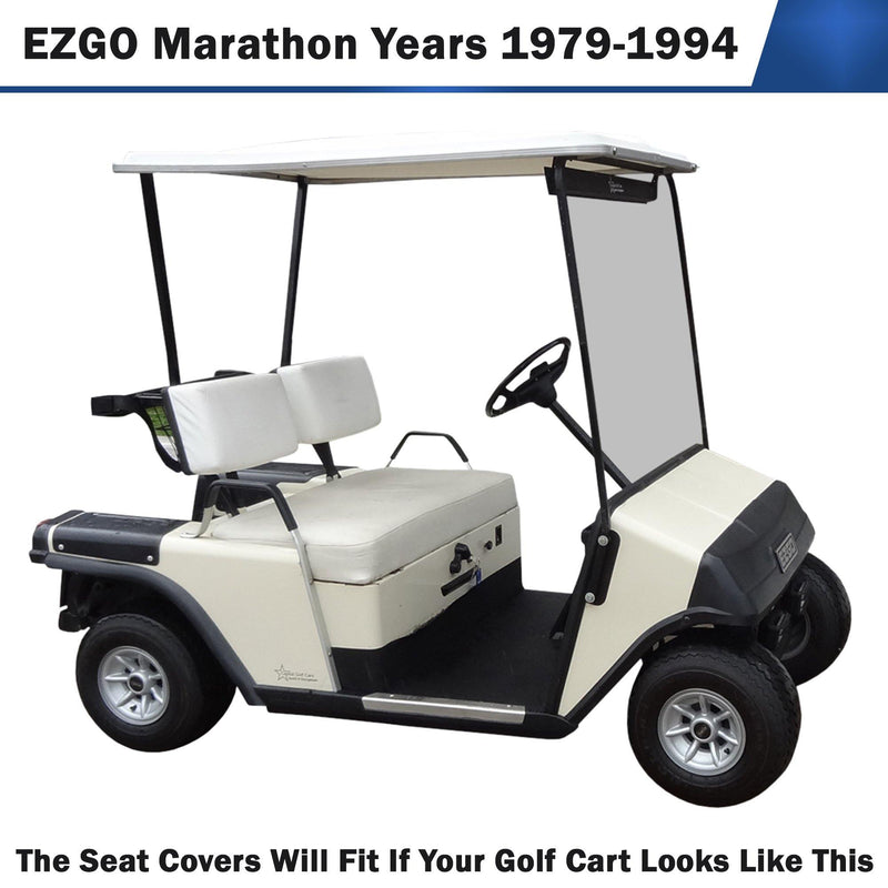 Orange EZGO Marathon Replacement Seat Cover Set - GolfCartSeatCover.com