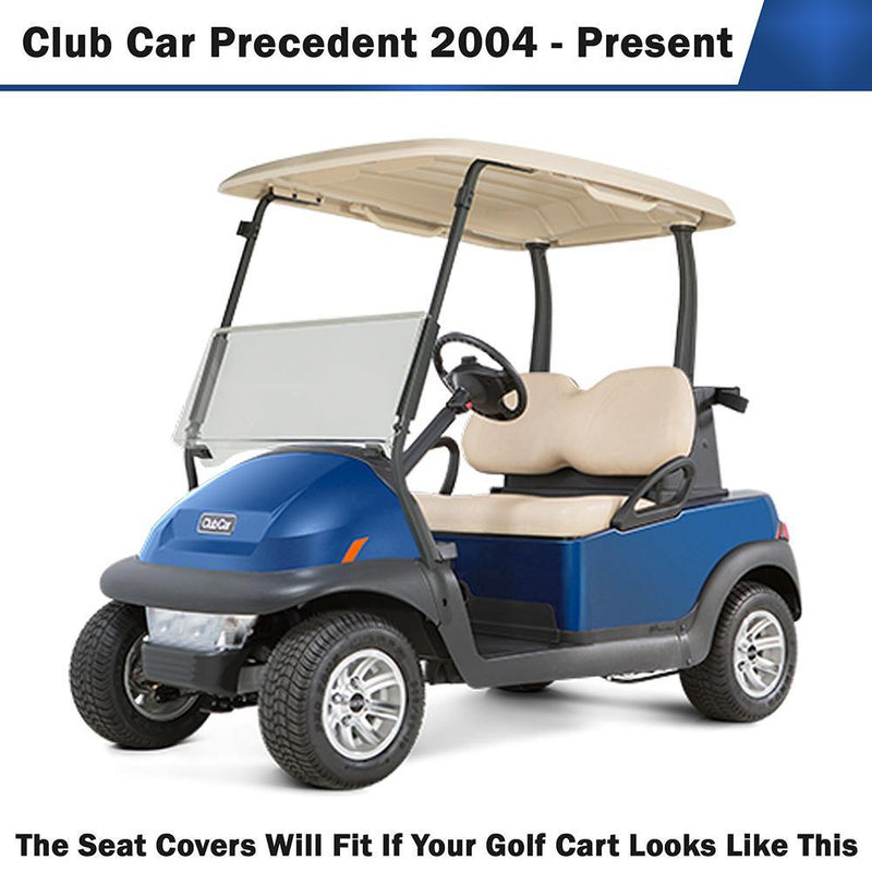 White Club Car Precedent Front Seat Cover Replacement Set - GolfCartSeatCover.com