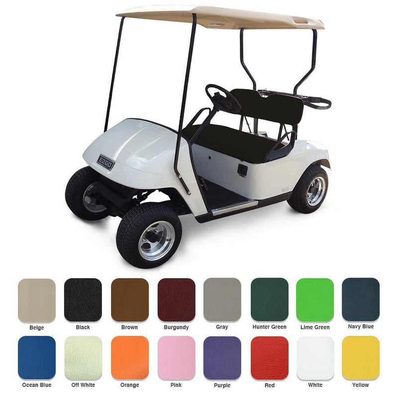 Black EZGO TXT Front Replacement Seat Cover Set - GolfCartSeatCover.com