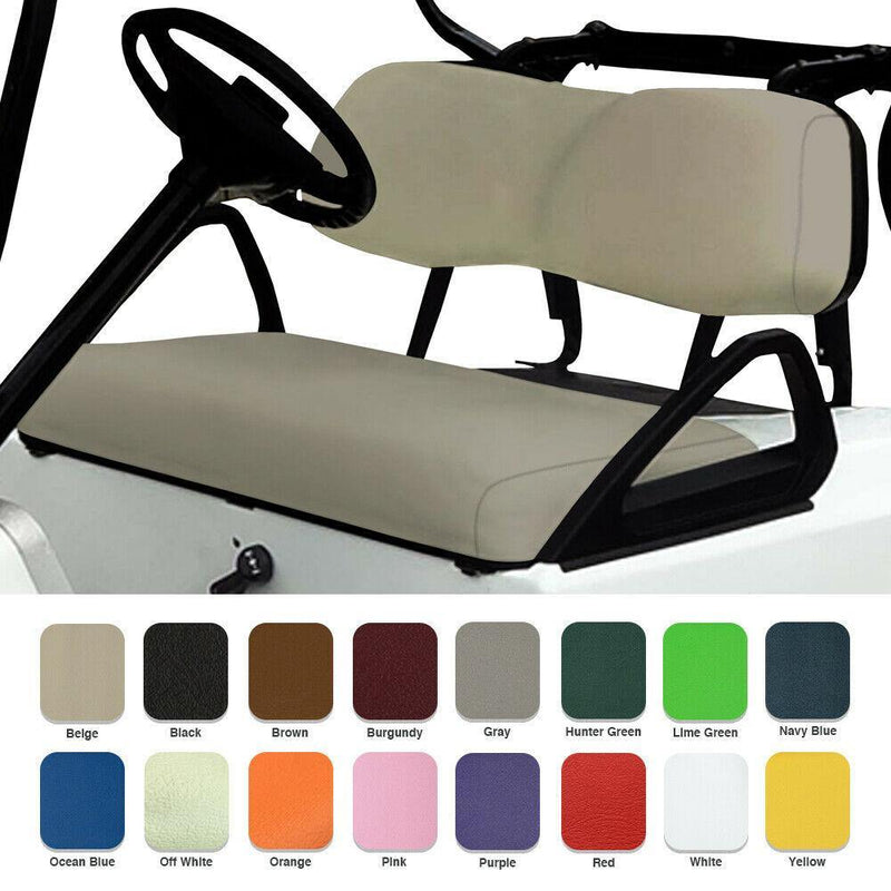 Beige Club Car DS Front Replacement Seat Cover Set - GolfCartSeatCover.com